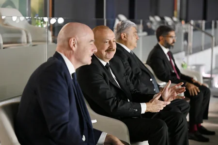 President Ilham Aliyev watches FIFA U-15 World Cup and Festival final, attends award ceremony
