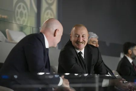 President Ilham Aliyev watches FIFA U-15 World Cup and Festival final, attends award ceremony