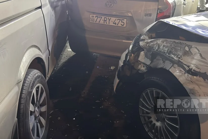 Sumqayıtda beş avtomobilin iştirakı ilə zəncirvari qəza olub