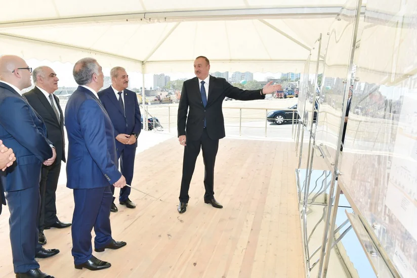 President Ilham Aliyev lays foundation of a new road infrastructure in former “Soviet Street”