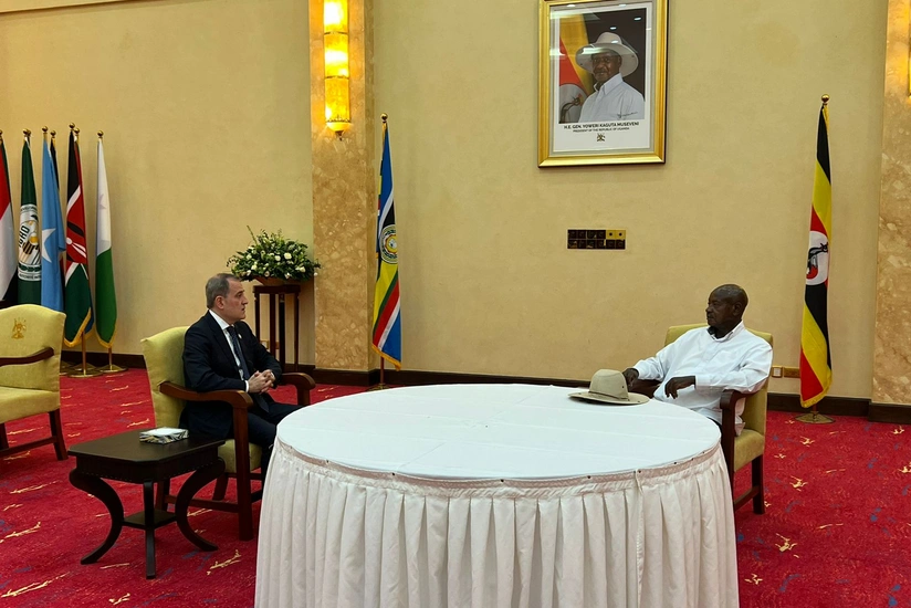 Jeyhun Bayramov meets with President of Uganda
