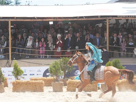 Turkish President watches performance featuring Karabakh horses
