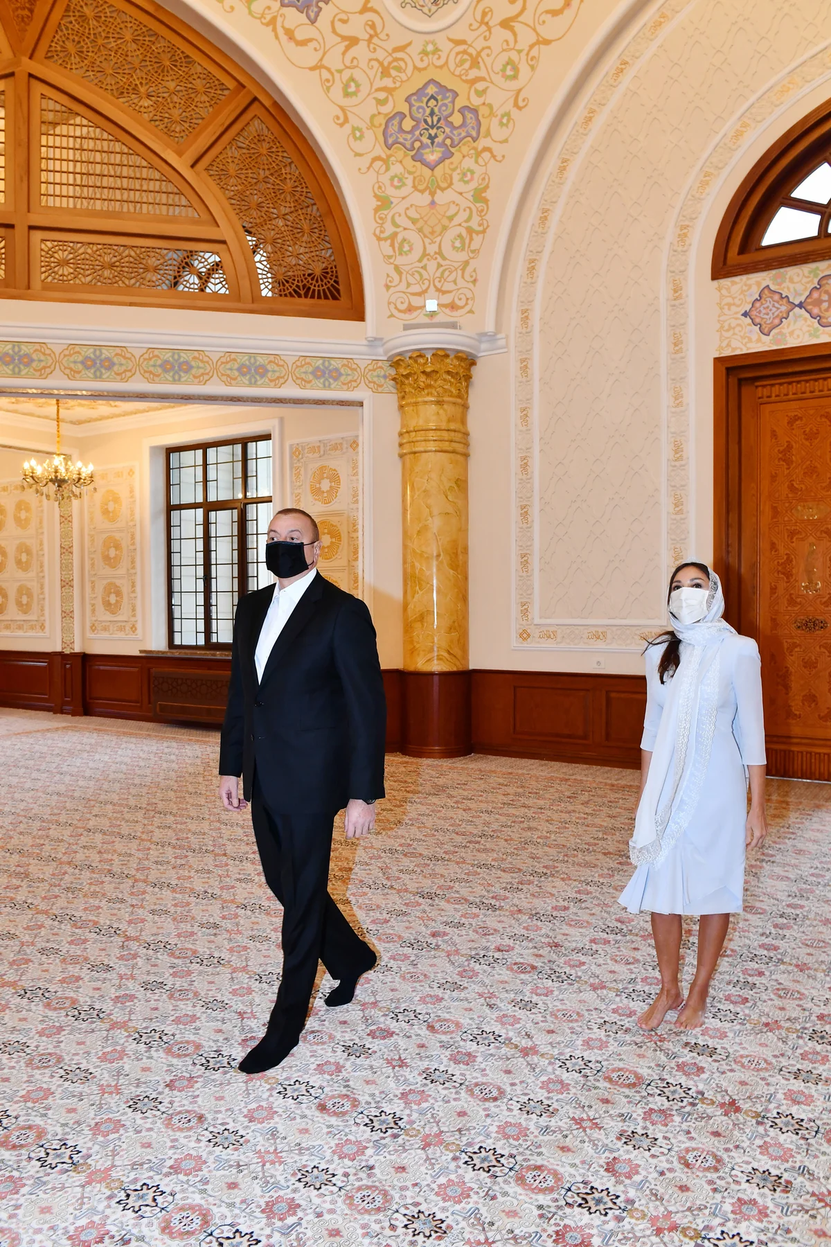 President, First Lady visit new building of Khanim Fatimeyi Zahra