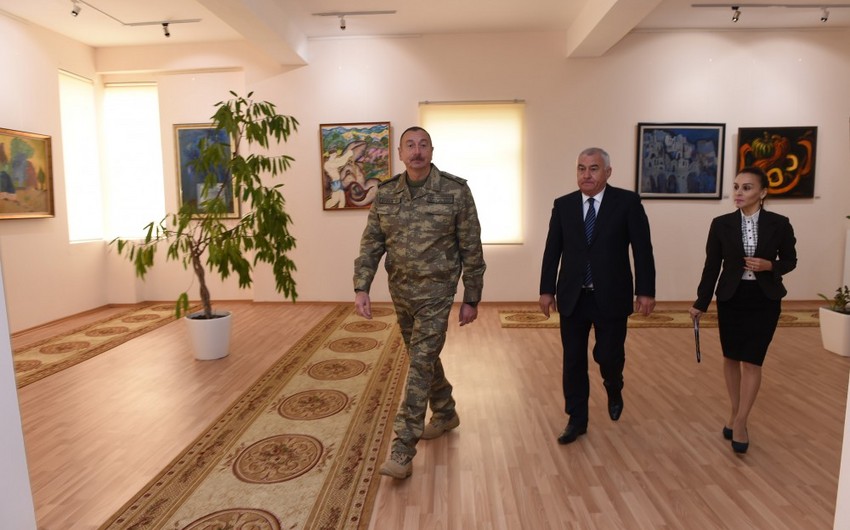 Prezident İlham Əliyev Horadiz şəhərində Dövlət Rəsm Qalereyasının açılışında iştirak edib