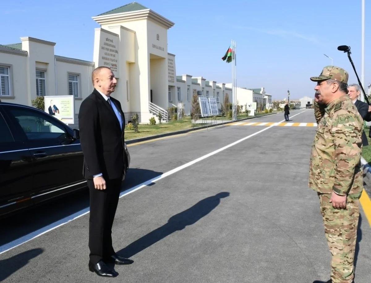 Президент Ильхам Алиев принял участие в открытии Н-ской воинской части Минобороны