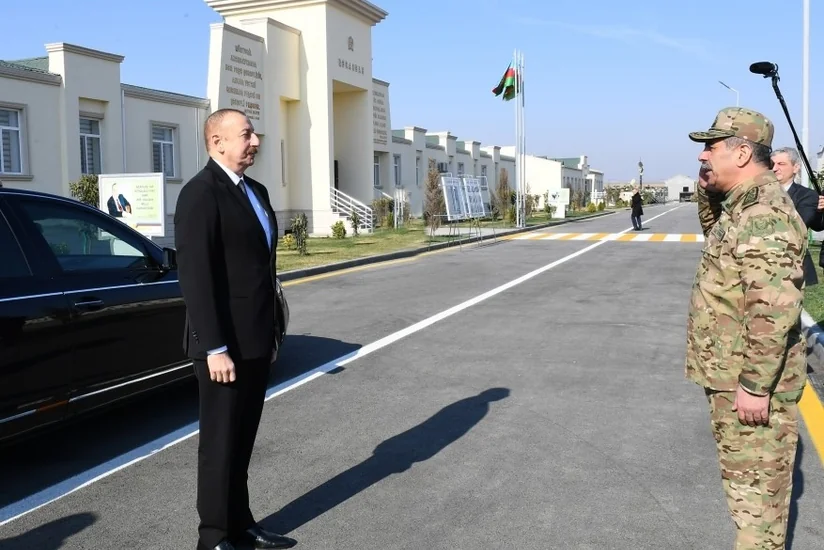 Prezident İlham Əliyev Müdafiə Nazirliyinin “N” saylı hərbi hissəsinin açılışında iştirak edib - YENİLƏNİB