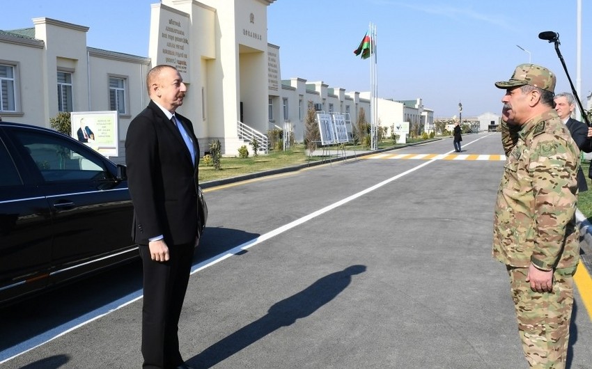 Prezident İlham Əliyev Müdafiə Nazirliyinin “N” saylı hərbi hissəsinin açılışında iştirak edib - YENİLƏNİB