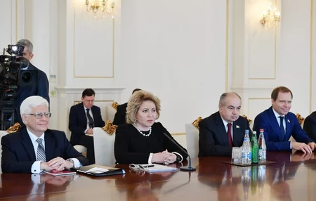 Президент Ильхам Алиев принял председателя Совета Федерации Федерального Собрания РФ
