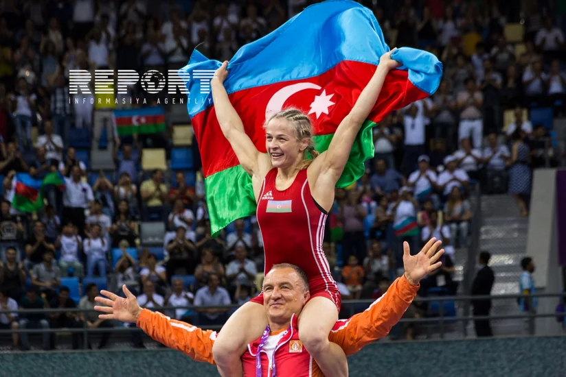 ​Azərbaycanın qadın güləşçisi I Avropa Oyunlarında qızıl medal qazanıb