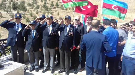 Şamaxıda Türk şəhidliyi abidəsinin əsaslı təmirdən sonra açılışı olub - FOTO