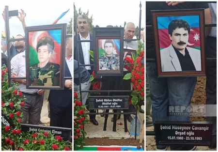 Abşeronda Birinci Qarabağ müharibəsinin dörd şəhidi dəfn edilib - YENİLƏNİB