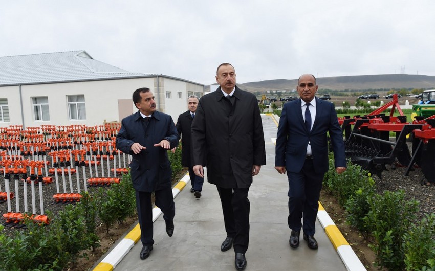 Prezident İlham Əliyev Qazaxda “Birinci Şıxlı” kəndli fermer təsərrüfatının təqdimatında iştirak edib