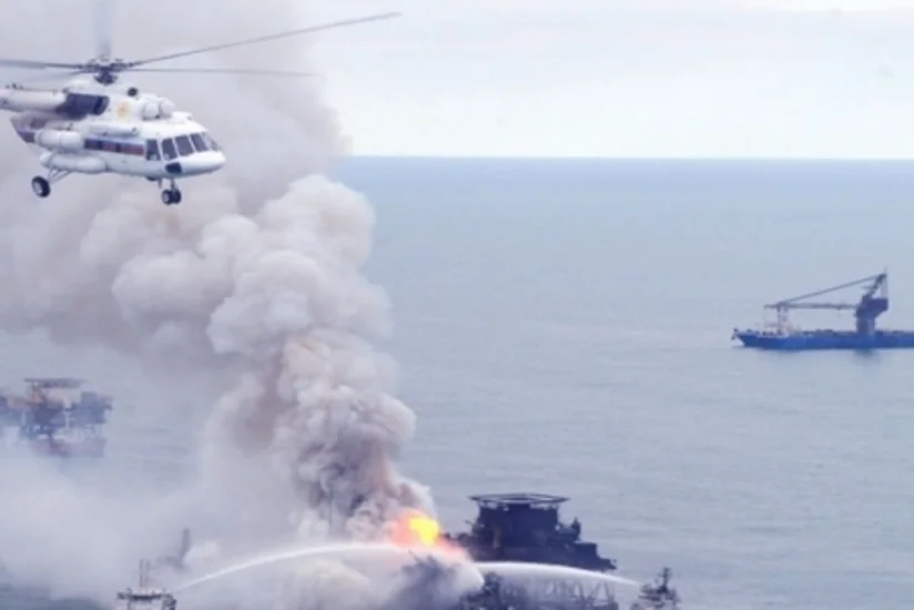 ​В Каспийском море загорелся российский танкер ПАЛФЛОТ 2