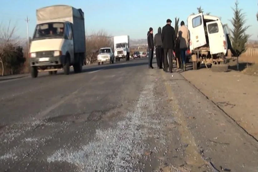 Bakı-Qazax avtomagistralında zəncirvari yol qəzası baş verib