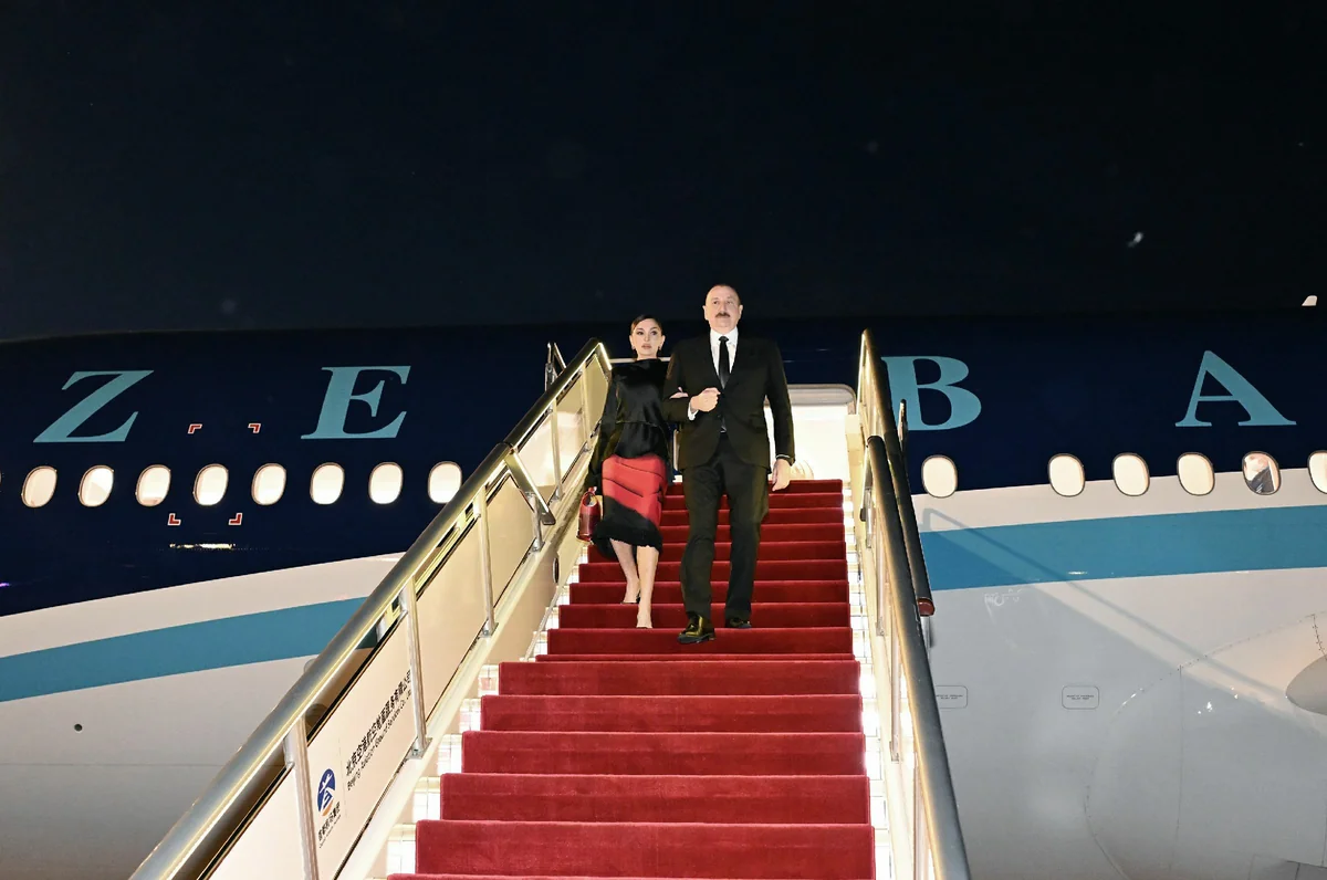 President of Azerbaijan Ilham Aliyev arrives in China for state visit