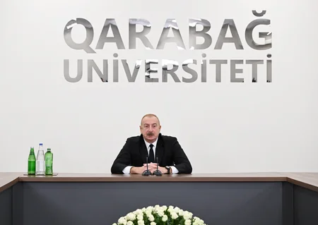 Prezident İlham Əliyev Qarabağ Universitetinin təmirdən sonra açılışında iştirak edib - YENİLƏNİB-4