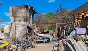 Ukrainian village turned into ruins after series of explosions