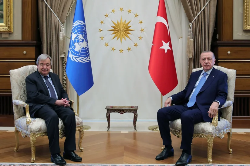 BMT baş katibi və Türkiyə Prezidenti regional məsələləri müzakirə ediblər