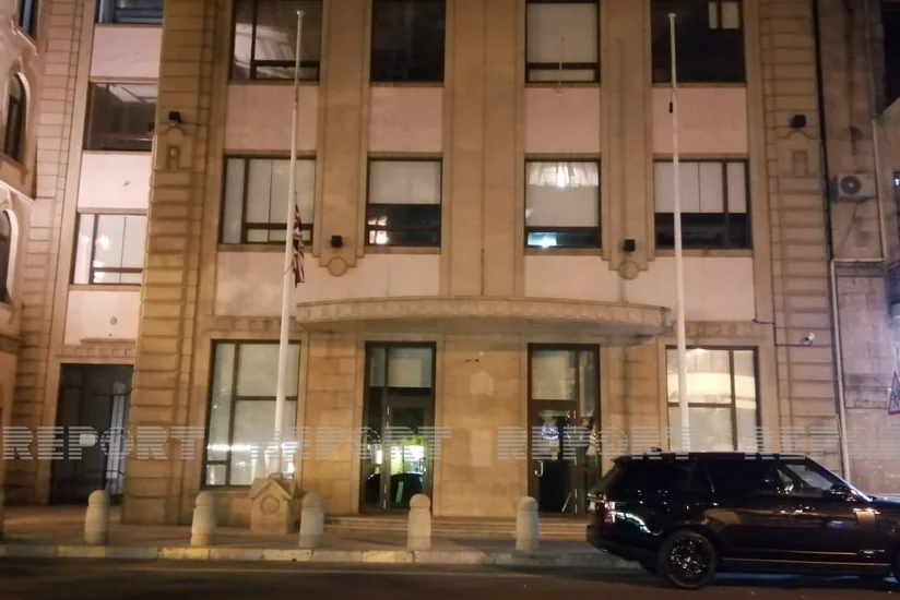 Flag at half-mast at British Embassy in Azerbaijan