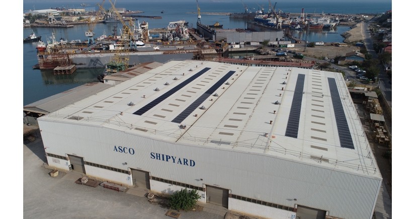 Bibiheybət Gəmi Təmiri Zavodundakı günəş panellərlərindən hasil edilən enerjinin həcmi açıqlanıb