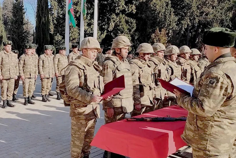 Azərbaycan Ordusunda hərbi xidmətə qəbul və ehtiyata buraxılma tədbirləri keçirilir