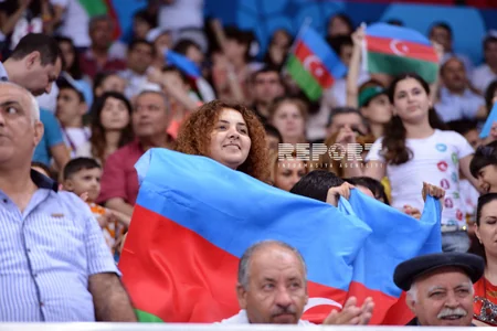 Qadın voleybolçulardan ibarət Azərbaycan millisi Avropa Oyunlarında Belçikaya qalib gəlib