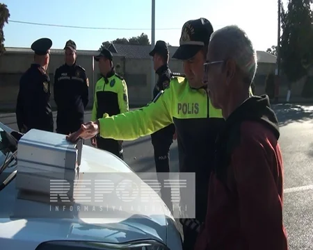 Zərdabda polis qaydaları pozan sürücülərə qarşı reyd keçirib