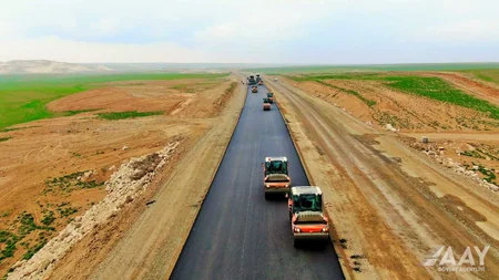 Ağdam-Füzuli avtomobil yolunun inşası sürətlə davam etdirilir