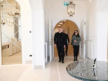 President Ilham Aliyev and First Lady Mehriban Aliyeva attend several openings and inspect construction work in Shusha