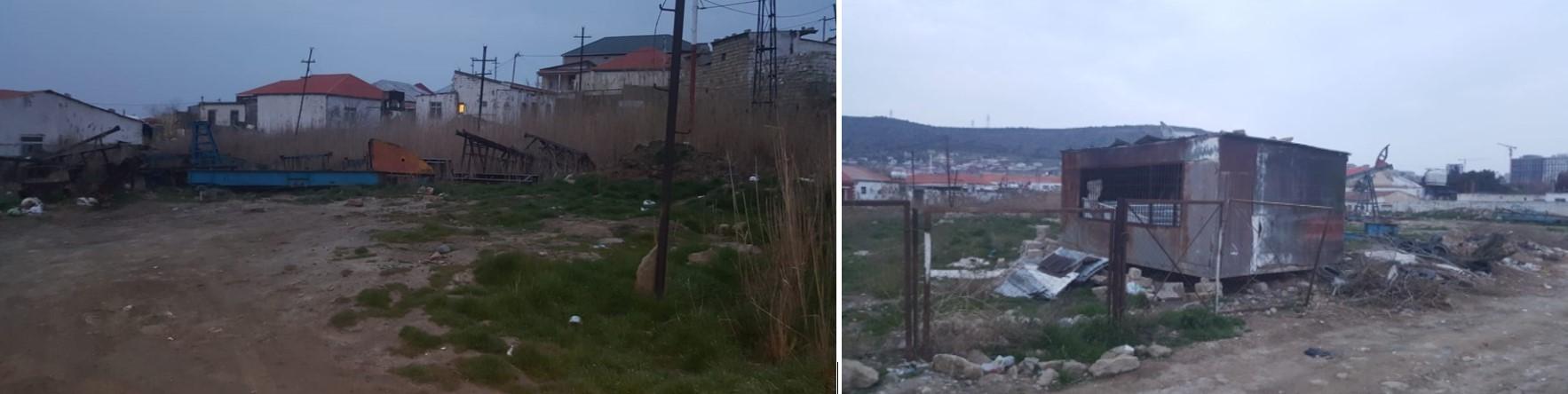 Bibiheybət Neft-Qazçıxarma İdarəsinin 2141 işlək neft quyusunun təqribən 10 metrliyində Niyazi İsmayılovun mənimsədiyi torpaq sahəsi