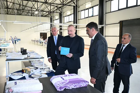 Prezident İlham Əliyev “LATIFA” Laçın tikiş fabrikinin açılışında iştirak edib - YENİLƏNİB