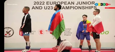 Чемпионат Европы: Азербайджанский тяжелоатлет завоевал три золотые медали
