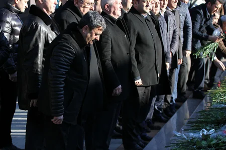 Коллектив Федерации дзюдо Азербайджана посетил могилу Гейдара Алиева