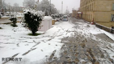 Cənub bölgəsinə qar yağır - FOTO