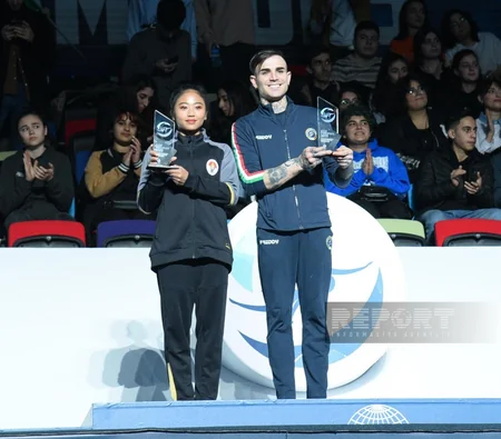 İdman gimnastikası üzrə Dünya Kubokunun qalibləri mükafatlandırılıb