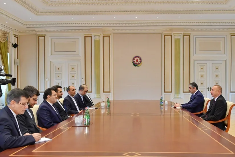 President Ilham Aliyev receives delegation led by Iranian minister of information and communications technology