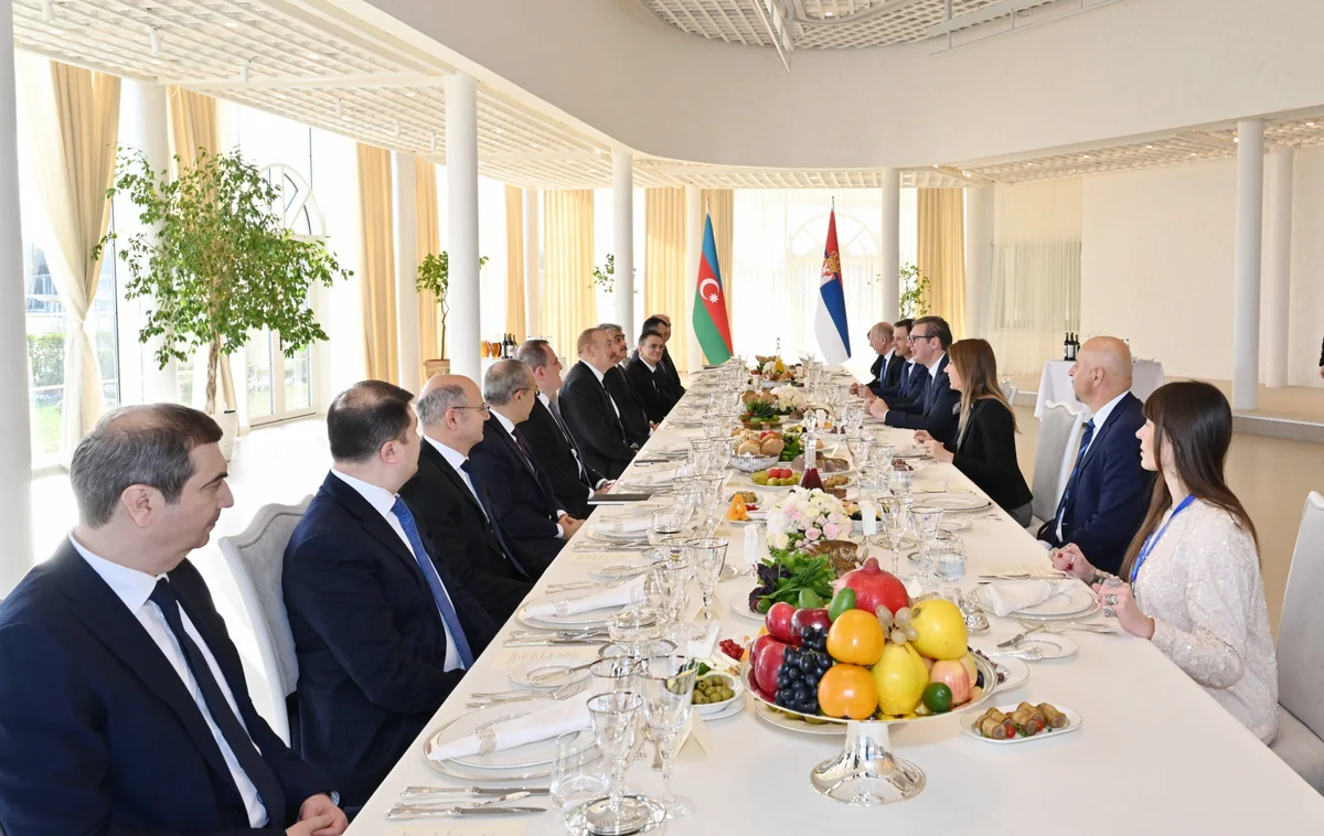 Prezident İlham Əliyevin adından Aleksandar Vuçiçin şərəfinə nahar verilib