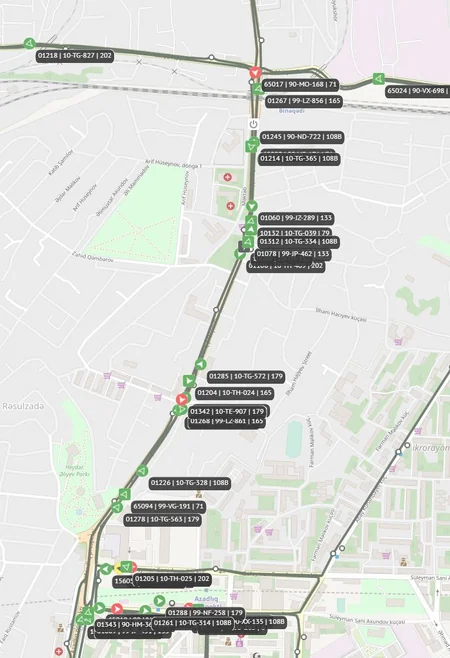 Bakıda avtobuslar gecikmə ilə hərəkət edir