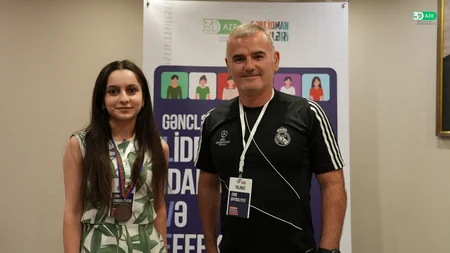 Olimpiya çempionları Gənc idman liderləri layihəsinin qonağı olublar