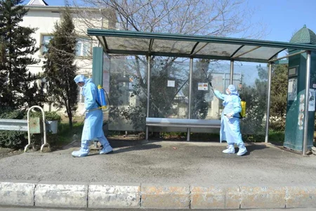 Yevlaxda koronavirus əleyhinə dezinfeksiya