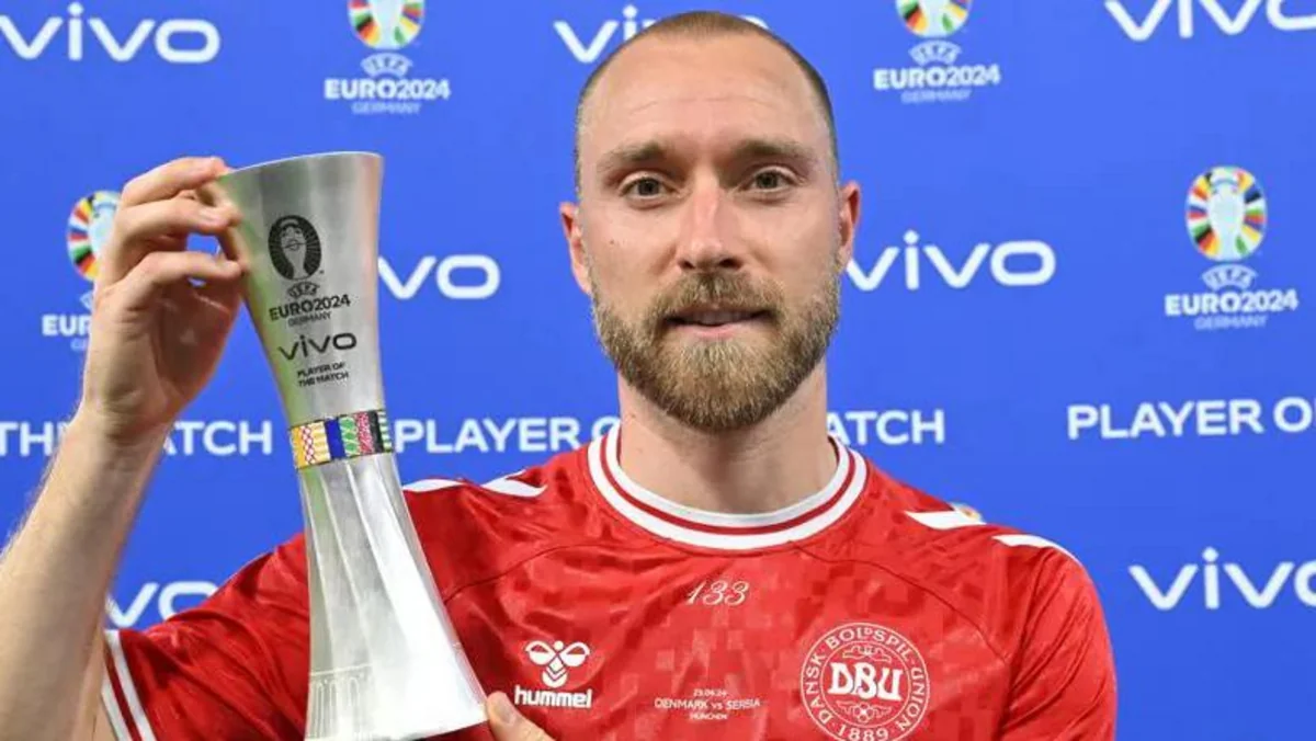 AVRO-2024: Kristian Eriksen Danimarka - Serbiya matçının ən yaxşısı olub