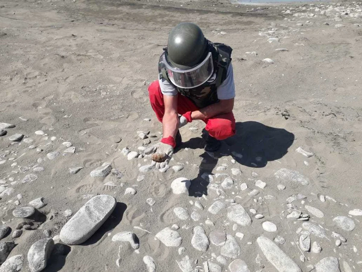 Ağstafada top mərmisi və əl qumbarası tapılıb