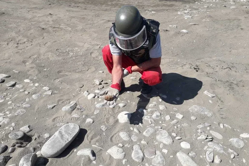 Ağstafada top mərmisi və əl qumbarası tapılıb