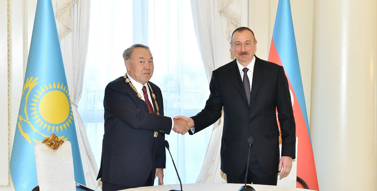 Azerbaijani President Ilham Aliyev congratulates Nursultan Nazarbayev