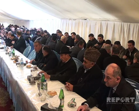 Ramil Usubov Nardaranda şəhid olmuş polis serjantının hüzr mərasimində iştirak edib - FOTO