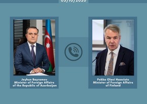 Ceyhun Bayramov finlandiyalı həmkarına erməni təcavüzü barədə məlumat verib