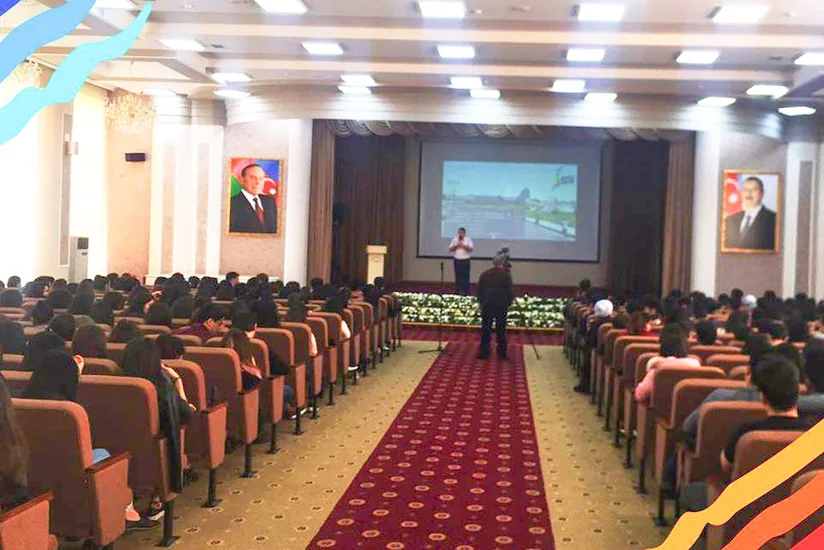 “Bakı Marafonu - 2018”in nümayəndələri tələbələrlə görüş keçiriblər