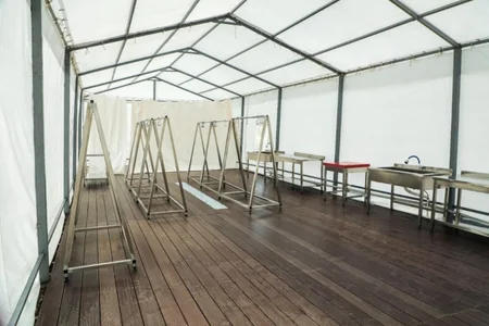 Tent-type slaughterhouse launched in Agali village in Zangilan