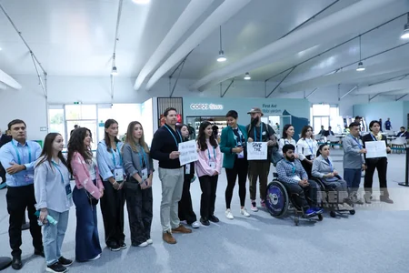 İsveçrə, Kanada və Böyük Britaniya ekofəalları COP29-da balina ovuna qarşı etiraz aksiyası keçirib