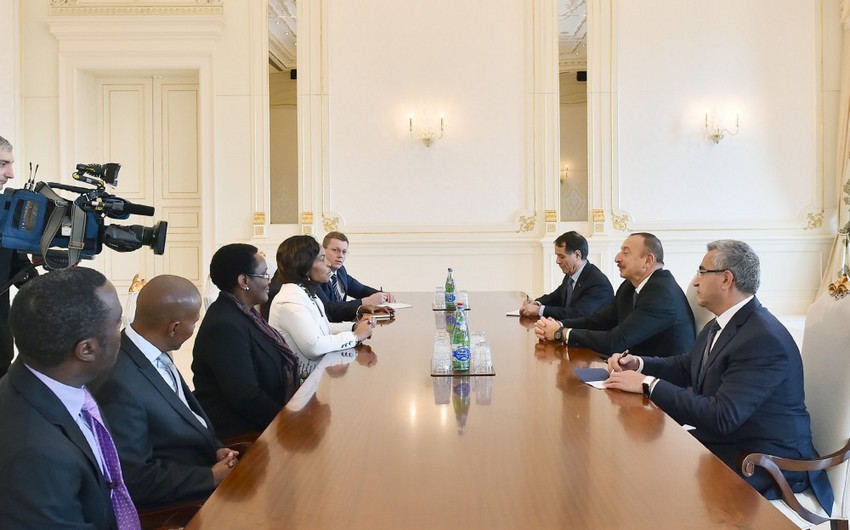 Prezident İlham Əliyev Cənubi Afrika Respublikasının beynəlxalq əlaqələr və əməkdaşlıq nazirini qəbul edib